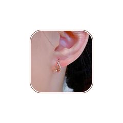 [Nalvory] 후프 귀걸이 레이디스 작은 크로스 실버 925 금속 알레르기 대응 붙여 없이 CZ 지르코니아 반짝이 심플 세련된 액세서리 생일 선물 여성