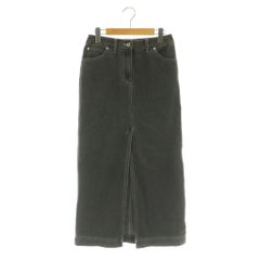 파퍼 furfur 24SS I 라인 데님 스커트 롱 타이트 슬릿 ONE 블랙 / MY ■OS