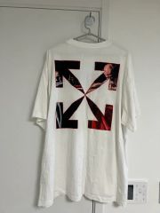 人気デザイン】オフホワイト アローロゴ カラヴァッジョ Tシャツ M相当 