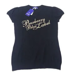 バーバリー ブルーレーベル 半袖 ニット ブラック 黒 38サイズ Burberry