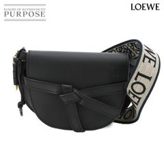 신품 같이 로에베 LOEWE 게이트 듀얼 미니 숄더백 가죽 블랙 골드 쇠장식 Mini Gate Dual bag 90324929