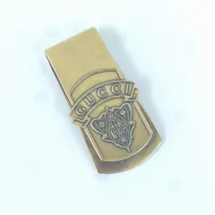 GUCCI グッチ マネークリップ 甲冑 紋章 クレスト 騎士 アンティークゴールド イタリア製