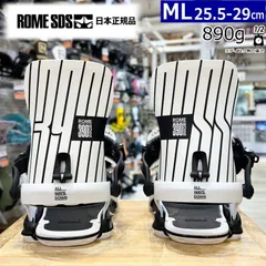 25-26 ROME 390 BOSS AW カラー:WHT/BLK MLサイズ  ローム メンズ スノーボード バインディング 日本正規品のサムネイル