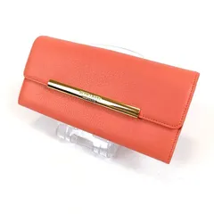 ほぼ未使用 BLUE LABEL CRESTBRIDGE ブルーレーベルクレストブリッジ 長財布 レザー ピンク系 ロゴプレート フラップ かぶせ レディース 極美品のサムネイル