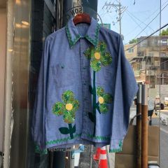 60s】 Campus ブラックシャンブレー シャツ 黒シャン マチ付き - メルカリ