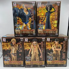 ワンピース　5点セット　まとめ　THE GRANDLINE MEN　ONE PIECE FILM GOLD SPECIAL　ルフィ　ゾロ　サンジ　ブルック　フランキー　プライズ　フィギュア　バンダイ　バンプレスト　(ME26-4396)のサムネイル