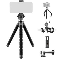 Brand New NEEWER BASICS Flexible Smartphone Tripod, Flexible Stand, Small Octopus-Shaped Desk Stand Holder, Desktop Mini Tripod, Compatible with iPhone/Action Cameras, for Live Streaming/Vlogging/Selfie/Video Recording TP001