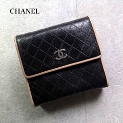 CHANEL 三つ折り財布 Wホック ステッチ型押し 737K〇 - メルカリ