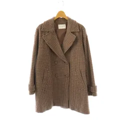 クチュールブローチ COUTURE BROOCH チェスターコート ウール M ブラウン チェック柄 ダブルブレスト 長袖 /OK ■OSのサムネイル