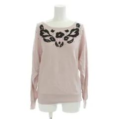 ドーリーガールバイアナスイ DOLLY GIRL by ANNA SUI ニット セーター ウール混 2 ピンク 長袖 ビジュー装飾 ボートネック /AG ■OSのサムネイル