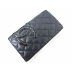 ✨CHANEL✨ シャネル 長財布 ラムスキン マトラッセ カンボンライン 黒