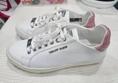 PHILIPP PLEIN(フィリッププレイン) 白 スニーカー ピンク キュービックのサムネイル