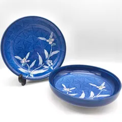 有田焼・染付大皿・盛鉢・和食器・2点セット・No.260504-08・梱包サイズ100
