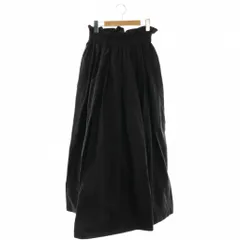 ダブルスタンダードクロージング ダブスタ DOUBLE STANDARD CLOTHING コットンタイプライター スカート サイズ記載なし ブラック シャーリングウエスト フレアシルエット ロング丈 /OK ■OSのサムネイル