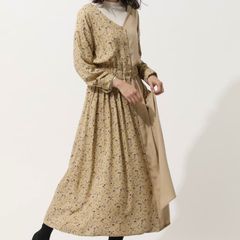 ローズバッド✳︎オリエンタルフラワープリントワンピース✳︎川口春奈