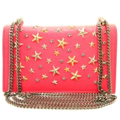 美品 ジミーチュウ フロリア スタースタッズ レザー ピンク チェーン ショルダーバッグ バッグ 0041 【中古】JIMMY CHOO FLORIAのサムネイル