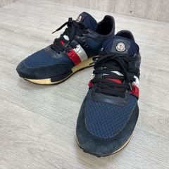 MONCLER ネイビー/ホワイト スニーカー MONCLER スニーカー ネイビー/ホワイト/レッド/イエロー - メルカリ