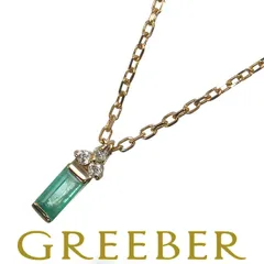 ヴァンドーム ネックレス エメラルド ダイヤ ダイヤモンド 2種カット K18YG #190941のサムネイル
