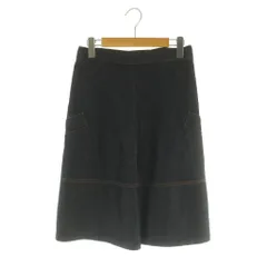 マルニ MARNI リネンコットン デニム スカート イタリア製 38 ネイビー /MY ■OSのサムネイル