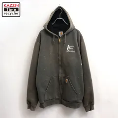 00s Carhartt ジップアップ 裏地メッシュ スウェット パーカー メンズ 表記Lサイズ