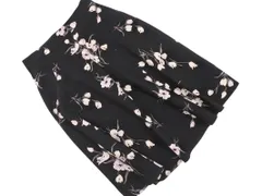 MISCH MASCH ミッシュマッシュ 花柄 フレア スカート sizeXS/黒 ■◇ レディース