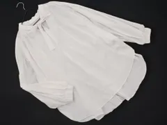 Brahmin ブラーミン 素材切替 ギャザー ブラウス シャツ size38/白 ■◇ レディースのサムネイル