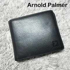 Arnold Palmer アーノルドパーマー 二つ折り財布 レザー ブラックのサムネイル