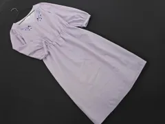 Rew de Rew ルゥデルゥ Vネック 刺繍 タック ワンピース sizeM/ラベンダー ■◇ レディースのサムネイル
