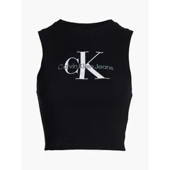 カルバンクライン レディース トップス タンクトップ ロゴ Calvin Klein Jeans ARCHIVAL MONOLOGO RIB TANK TOP Ck Black ブラックのサムネイル