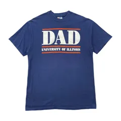 古着 USA製 90S Hanes ヘインズ イリノイ大学 カレッジ ヴィンテージ Tシャツ プリント メンズL ネイビー シングルステッチ BA5665