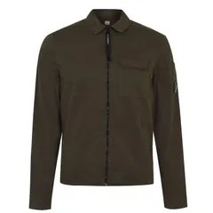 シーピーカンパニー メンズ トップス シャツ CP COMPANY Zipped Overshirt Ivy Green グリーンのサムネイル