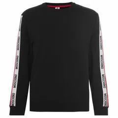 モスキーノ メンズ アウター パーカー・スウェット スウェット シャツ MOSCHINO Tape Sweatshirt Black ブラックのサムネイル