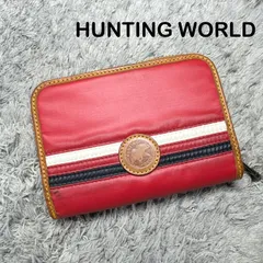 HUNTING WORLD ハンティングワールド 二つ折り財布 ラウンドファスナー レザーのサムネイル