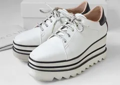 STELLA McCARTNEY ◆SNEAK ELYSE スニークエリス プラットフォーム シューズ 白 サイズ34.5 厚底 スニーカー ステラマッカートニー ◆R1-2のサムネイル