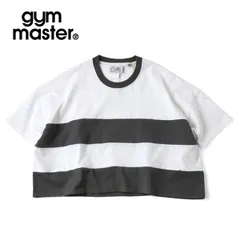 gym master ジムマスター 段切替ネップショートTシャツ レディース ボーダー クロップドTEE G721746 ホワイトチャコールのサムネイル