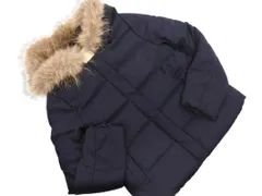 Khaju カージュ ウール混 チャイニーズラクーンファー付き フーディー ダウン ジャケット size36/濃紺 ◆■ レディースのサムネイル