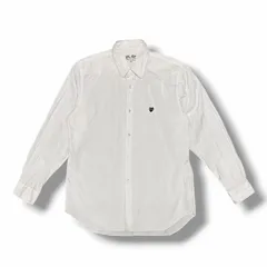 PLAY COMME des GARCONS SMALL BLACK HEART L/S SHIRT スモールブラックハート長袖シャツ プレイコムデギャルソン AZ-B014 ホワイト M （15741M）のサムネイル