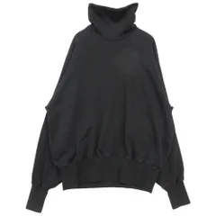 Adam et Rope' アダムエロペ スウェット Volume Sleeve BrushedBack Sweat ボリュームスリーブ 裏起毛 トレーナー ハイネック オーバーサイズ ブラック M メンズ レディース 【中古】