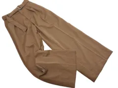 CLASSICAL ELF クラシカルエルフ ベルト付き タック ワイド パンツ sizeM/ダークブラウン ■◇ レディース