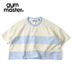 gym master ジムマスター 段切替ネップショートTシャツ レディース ボーダー クロップドTEE G721746 ナチュラルサックスのサムネイル