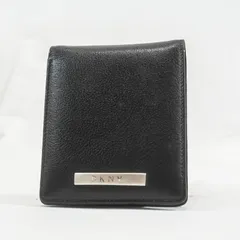 ディーケーエヌワイ DKNY 折り財布 ブラック レザー調 二つ折り コンパクト財布のサムネイル