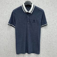 Papas+ ポロシャツ ネイビー 杢調 半袖［日本製］ - メルカリ