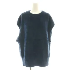 ジャーナルスタンダードレサージュ journal standard L'essage 24AW フェザーヤーン ニット セーター プルオーバー フレンチスリーブ 紺 /CX ■OSのサムネイル