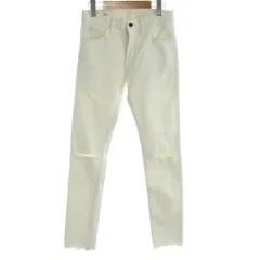 ビッグジョン Big John ダメージ加工スキニーパンツ 28 白 ホワイト MMM106J /AB ■OS ■SH