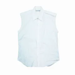 22SS JOHNLAWRENCESULLIVAN ジョンローレンスサリバン BROADCLOTH SLEEVELESS SHIRT ノースリーブ シャツ 48 ホワイトメンズ 【中古】のサムネイル