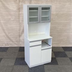 ニトリ キッチンボード BELIZE ベリーズ 幅80cm 食器棚 レンジボード 