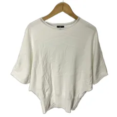 プラステ PLST  25SS UVカットレーヨンブレンドシアーネックセーター 半袖ニット セーター Ｓ ホワイト