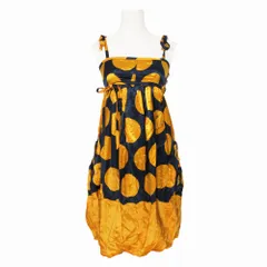 MARC BY MARC JACOBS マークバイマークジェイコブス 総柄 キャミワンピ ワンピース シルク サイズ0 XS ネイビー レディース 【中古】のサムネイル
