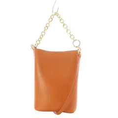 アダムエロペ Adam et Rope' ダブルポケットチェーンショルダー ハンドバッグ ワンハンドル ショルダーバッグ 2way フェイクレザー オレンジ /YO32のサムネイル