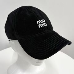 miu miu ベースボールキャップ ブラック XL - メルカリ